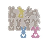 Moule en forme de lapin de Pâques pour résine | Moule en silicone pour béton | Moules de ciment de décoration d'intérieur, enseignants d'art, artisanat, amoureux, Saint-Valentin, week-ends, activités