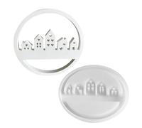 Moule en Forme de Maison, Moule pour Silhouette architecturale, Moule Rond pour Ornements en plâtre en résine, moules pour Maison en Silicone, Moule à Bougies Silhouette en Forme de Maison pour