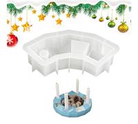 Moule en forme de maison - Réutilisable, 22,9 cm (9 pouces), outil de bricolage flexible, moule en résine antiadhésive facile à détacher, décoration de Noël lisse, projet de maison | Pour les amis des