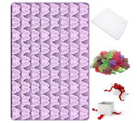 Moule en forme de papillon, 72 mini papillons en silicone pour chocolat, bonbons, gomme, petits moules en silicone de qualité alimentaire pour décorations de gâteaux faits maison/biscuits