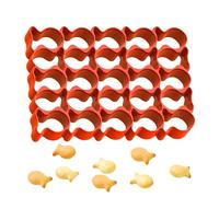 Moule en forme de poisson, moule à gâteau en forme de poisson | Moule à biscuit poisson à 25 trous - moule de cuisson pour couper les biscuits, moule à biscuits pour petits poissons, pour bonbons
