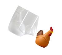 Moule en forme de poulet de qualité alimentaire pour décoration de vacances, fabrication de savon au chocolat, moule flexible en forme de poulet, outil multifonction en silicone pour travaux manuels