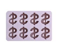 Moule En Forme De Signe De Dollar En Silicone Blanc En Forme De Mini Dollar Américain, À Bonbons, Chocolatière | Mole À Bougie, Outil De Cuisson Créatif, Symbole De D-ollar Pour La Décoration De