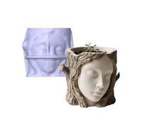 Moule en forme de visage en Silicone pour résine, conteneur de bijoux en béton, de jardinière décoratif, moule de conteneur de bijoux en résine