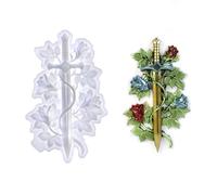 Moule en forme d'épées de vigne de rose fait à la main en résine époxy et silicone pour décoration d'intérieur, moules de fabrication de bijoux