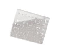 Moule en forme d'étoile en silicone flexible et stable pour ongles Résine Bricolage Libération facile Outil d'artisanat réutilisable Forme d'ongle en étoile Moule à ongles