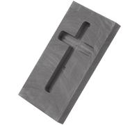 Moule en Graphite Croix pour Coulée de Métal, Noir | Surface Lisse et Bords Légèrement Coniques, Retrait Facile du Métal, Usage en Laboratoire Scolaire et Démonstration