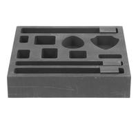 Moule en Graphite pour Coulée de Métaux Précieux à 11 Trous | Bloc Noir Compact, Cloison Mobile, Précision de Forme, Atelier de Bijouterie et Fonte Artisanale