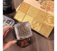 Moule en laiton pour glace - Tampon de marque Ice Cubes, plateau en laiton avec logo personnalisé, tampons pour cocktails, cadeaux personnalisés pour lui