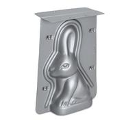 Städter 661745 Moule en forme de lapin de Pâques de la collection We Love Baking, en métal argenté, capacité : 1000 ml, dimensions : 18 x 26 x 8 cm, argenté