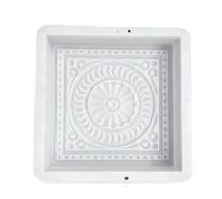 Moule en plastique pour dallage de jardin, White Paving Mold For Garden Walk Concrete Path Maker Stepping Stone Paver DIY