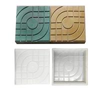 Moule en plastique pour dallage de jardin, White Paving Mould Multiple Sizes For DIY Concrete Path(22 x 11 x 6cm)