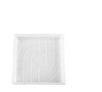 Moule en plastique pour dalles de sol, DIY Polypropylene Square Fan-Shaped Wave Paving Mould(Square)
