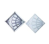 Moule en plastique pour dalles de sol, Ensemble de 4 moules à pavés for jardin, forme carrée, éventail, ondulée, à faire soi-même, multicolore(B)