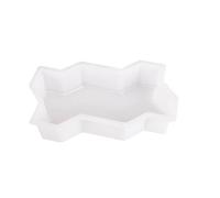 Moule en plastique pour dalles de sol, Plastic DIY Garden Path Paving Cement Brick Mold Tool(Wave)