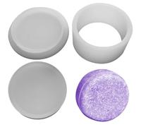 Moule en plastique pour fabrication de savon rond de 6,3 cm, moule à sel de bain 3D, moule à bombes de bain, moule à barre de presse pour shampooing, loisirs créatifs, pour bombes de bain et savons