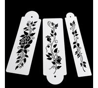 Moule En Plastique Pour Gâteau, Fondant, Fleur, Pochoir, Bordure, Dentelle, Décor, Outils De Sucrier, Bord De Mousse, Cuisson Creuse, 3 Pièces/Ensemble