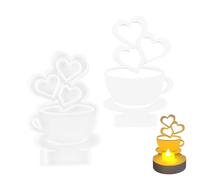 Moule En Plâtre Pour Bougie Chauffe-plat - Triple Emblème Romantique, Matrice De Décoration Faite À La Main, Cadre Élastique Pour | Méthode De Réplication De Texture Intérieure Lisse, Ensemble De Fabr