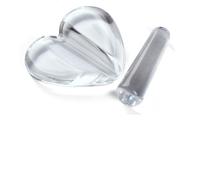 Moule en Relief Cœur pour Nail Art, Outil Résine Professionnel | Finition Très Polie, pour Apprentissage et Usage Maison, Forme Cœur, Fête, Plaques Décoratives