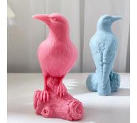 Moule en résine corbeau - Moule en résine d'animal corbeau - Moule en silicone pour fabrication de bougies - Moule en silicone pour décoration d'intérieur - Moule en forme d'animal 3D