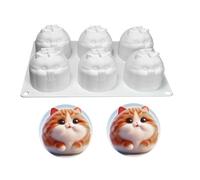 Moule en résine de chat - Revêtement antiadhésif en silicone, figurine de chat miniature, forme portable légère, résistance à la température sûre, fournitures d'art créatif | Parfait pour les bijoux