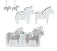 Moule En Résine De Cheval - Liberté De Détail Créative, Moule En Silicone Pour Fondant De Cheval, Plâtre En Pâte Polymère Flexible | Moules Artisanaux Pour Pendentif De Savon, Ciment, Gypse, Ornements