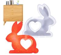 Moule en résine de lapin | Moule de lapin artisanal en silicone fait à la main pour la fabrication de savon, de bougies et de craie | Moules de coulée en résine époxy pour Pâques, décorations pe