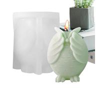 Moule en résine de, moule à bougie en forme de chouette, en silicone, flexible, réutilisable, facile à détacher, moule à bougie pour morceaux de savon, plâtre, résine, bricolage, décoration de