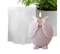 Moule en résine de, moule à bougie en forme de chouette, en silicone, flexible, réutilisable, facile à détacher, moule à bougie pour morceaux de savon, plâtre, résine, bricolage, décoration de