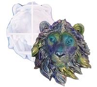 Moule en résine de silicone à suspendre au mur en forme de tête de lion masculine - Moule en silicone époxy pour décoration de porte, bureau, salon, jardin, 3D, bricolage