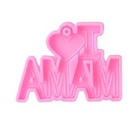 Moule en résine de silicone avec inscription « I Love Mom Dad » - Grande pyramide