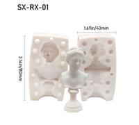 Moule En Résine De Silicone Époxy, 1 Pièce, Mini Portrait De Gypse, Moulage De Bougie, Cire De Savon, Fabrication De Tête De Plâtre, Outil De Bricolage