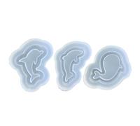 Moule en résine de silicone époxy dauphin pour la fabrication de bijoux, pendentifs, porte-clés, décorations d'intérieur, moules de moulage de lettres, carrés et rectangulaires