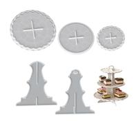 Moule en résine de silicone époxy pour présentoir à cupcakes et fruits - Outil de fabrication de bijoux - 3 niveaux