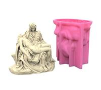 Moule en résine de silicone rétro Pieta - Pour fabrication de bougies - Moule à savon - Ornements - Statue en résine