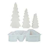 Moule en résine en forme d'arbre - Kit festif en silicone, outil d'artisanat décoratif pour décoration de maison | Ensemble de vacances réutilisable pour un design créatif, une forme d'affichage