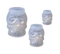 Moule en résine en forme de crâne d'Halloween pour décoration d'intérieur, savon en silicone pour chocolat