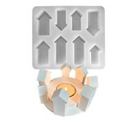 Moule en résine en forme de maison, moule de Noël en silicone - Moule à 8 fentes pour la fabrication de savon, de bougies, de fondants, fournitures d'artisanat