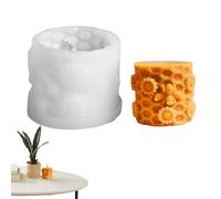 Moule en résine en forme de nid d'abeille | Moule à savon cylindrique 3D pour bougie à libération rapide, décoration d'intérieur, art en résine animale pour fondant et pâtisserie