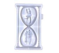 Moule en résine en forme de sablier en forme de cœur pour couple - Sablier unique en cristal - Moules d'ornement de bureau