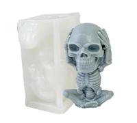 Moule en résine en forme de tête de mort, outil de fabrication de figurines décoratives pour bougies, résine époxy, savon