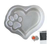 Moule en résine en forme d'empreinte de patte d'animal domestique en forme | Moule à bougie porte-clés en résine pour fabrication de bijoux, loisirs créatifs, accessoires faits à la main, réutilisables