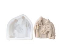 Moule en résine en silicone sur le thème de la prière - Moules décoratifs religieux adaptés pour la création d'ornements décoratifs - Sainte famille
