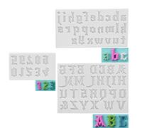 Moule en résine époxy avec lettres de police, chiffres et lettres de l'alphabet, pendentifs suspendus en silicone