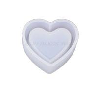 Moule En Résine Époxy Cristal J0pc, Boîte En Forme De Coeur, Pendentif Creux, Marque-Page En Silicone
