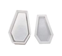 Moule en résine époxy en forme de cercueil en silicone pour Halloween, gothique, outils de fabrication de récipients en silicone pour résine