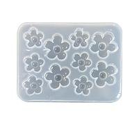 Moule en résine époxy en forme de petites fleurs pour boucles d'oreilles, bijoux, décorations en silicone, outils de moulage