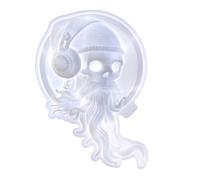 Moule en résine époxy, joli motif tête de mort barbu en silicone pour décoration murale