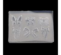 Moule en résine époxy pour décoration d'ongles en forme de nœud 3D - Plaque d'estampage - Pochoirs en silicone