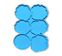 Moule en résine époxy - Six cercles irréguliers - Décorations en silicone - Outils de moulage - Plateau en résine époxy